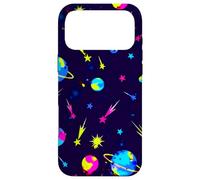 Retro Space Pattern Planets Stars Comets 80s Design Case for iPhone 17 Pro Max