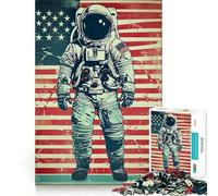 Retro Space Poster 1000 Piece Jigsaw Puzzles for Adults Teenagers Intellect Toy Home Enjoy Quality Cut Classic Gift (50x75cm)