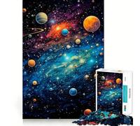 Retro Space Poster Hard Jigsaw Puzzle for Adults 1000 Pieces Intellect Toy Cozy Time Quality Cut (50x75cm)