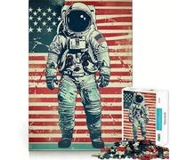 Retro Space Poster Jigsaw Puzzle for Teenagers 1000 Pieces Mind Skill Toy Gentle Leisure Design Assembly Premium Gift (38x26cm)