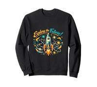 Retro Space Rocket Exploration Vintage Design Sweatshirt