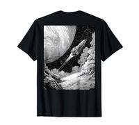 Retro Space Rocket Ink Art Sci-Fi Scene T-Shirt