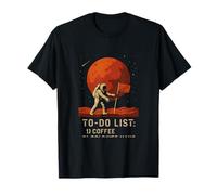 Retro Space To-Do List Coffee & Colonize Mars T-Shirt