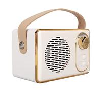 Retro Speaker, Cute Old Fashioned Vintage Speaker, Good Sound, 5.0, TF Card, AUX Input, USB Stick, MP3 Player for Kitchen, (White)