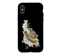 Retro Spider Microphone DJ Music Graphic Case for iPhone X/XS