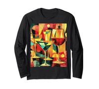 Retro Spirits in Geometry Long Sleeve T-Shirt