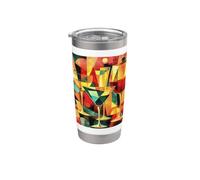 Retro Spirits in Geometry Stainless Steel Insulated Tumbler