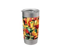 Retro Spirits in Geometry Stainless Steel Insulated Tumbler
