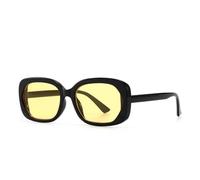 Retro Square Oval Women Narrow Sunglasses Fashion Jelly Color Eyewear Men Blue Yellow Sun Glasses Shades Uv400 (One Size,C4)