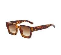 Retro Square Sunglasses - Uv Protection Shades, Ergonomic Uv 400 Square Frame with Lightweight Comfort, Beach Driving Festival Outdoors, Vacation Travel Sun Gear, Fashion Eyewear for Men Women