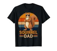 Retro Squirrel Dad Wearing Sunglasses Value Graphic T-Shirt, Men, Black, S