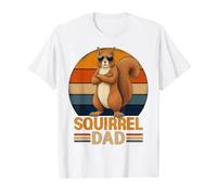 Retro Squirrel Dad Wearing Sunglasses Value Graphic T-Shirt, Men, White, S