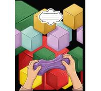 Retro Squishy Vibes Composition Notebook: Aesthetic Pastel Rounded Cube Pattern, Black Journal for Kids, Teens, and Sensory Seekers