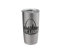Retro St. Louis Landscape Vintage Souvenir Stainless Steel Insulated Tumbler