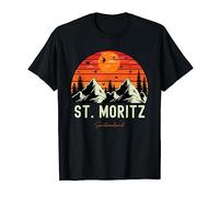 Retro St. Moritz Switzerland T-Shirt