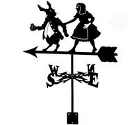 Retro Stainless Steel Weather Vane Durable Farmhouse Weathervane Wind Direction Indicator Yard Measuring Tools Wind Vane for Outdoor Farm Yard Garden Gazebo Decorations