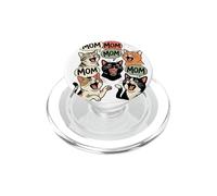 Retro Star Eyed Yelling Cats Mom Meow Funny Screaming Kitten PopSockets PopGrip for MagSafe
