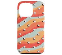 Retro Star Pattern Wavy Stripe 70s Aesthetic Design Case for iPhone 13 Pro