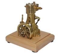Retro Steam Engine Model Kits, 1.85CC Vertical Single-Cylinder Reciprocating Double-Acting Steam Engine for Physical Science Experiment Display