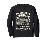 Retro Steam Locomotive Design for Train Enthusiasts Long Sleeve T-Shirt