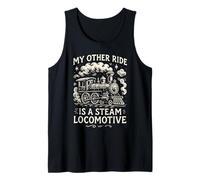 Retro Steam Locomotive Design for Train Enthusiasts Tank Top