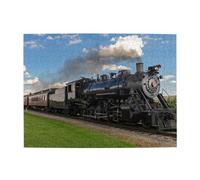 Retro Steam Train,500 Pieces Puzzles for Adults-Wooden Jigsaw Puzzle for Adults Elderly