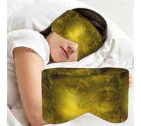 Retro Steampunk Mechanism Yellow, Sleep Mask for Home Travel, Full Eye Covers Light Blocking Eye Mask Sleep Eye and Ear Muffs