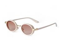 Retro Steampunk Oval Sunglasses Woman Fashion Metal Men Uv400