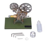 Retro Stirling Engine Model External Combustion Engine Science Educational Toy for Classroom Physics Copper Stainless Steel 16x9x14cm