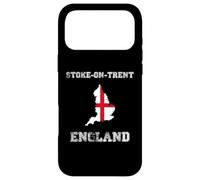 Retro Stoke-on-Trent England Distressed England Flag Case for iPhone 17 Pro Max