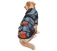 Retro Stone Dog Hoodie for Medium Large Dogs, Warm Soft Pet Sweatshirt, Easy to Wear Jumper Clothes