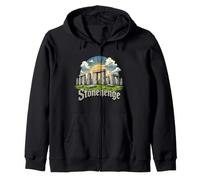 Retro Stonehenge Zip Hoodie