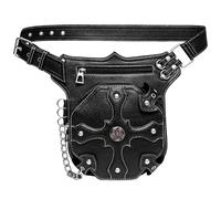 Retro Strap Control - Steampunk Retro Flame Pack | Retro Belt Holder with Mobile Phone Holder | Gothic Waist Bag | Shoulder Strap Chest Pack with R