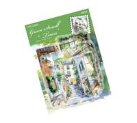 Retro Street Walk Sticker Pack Flower Town Art Supplies for Journals Notebooks & Craft Decoration Street Walk Series Flower Town Decorative for Journal