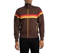 TROJAN Men's Retro Stripe Track Jacket, Chocolate, M