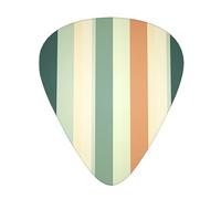 Retro Striped 12 Pcs Guitar Picks, 0.46mm/0.71mm/0.96mm Thickness, Guitar Plectrum With Storage Case For Acoustic-Electric Guitar Ukulele Bass