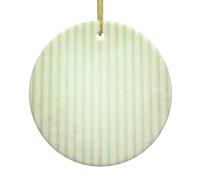 Retro Striped Christmas Ornaments, Holiday Decorations, Christmas Tree Ceramic Hanging
