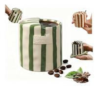 Retro Striped Hand-Painted Ceramic Mark Hand-Held Cup, 300ML Heat-Resistant Non-Slip Vintage Porcelain Cup for Milk Coffee Juice Latte Hot Cold Drinks Cups Green