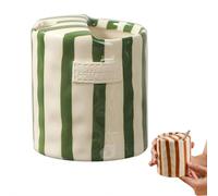 Retro Striped Hand-Painted Ceramic Mark Hand-Held Cup, Heat-Resistant Non-Slip Retro Striped Hand Painted Ceramic Mug,Coffee Cup for Kitchen Valentine's Day Christmas (Green)