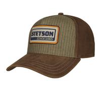 Retro Stripes Leather Cap by Stetson