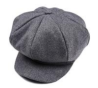 Retro Style Baker Boy Flat Cap Visor Beret Newsboy Cap Kids Winter Hats Grey