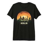 Retro Style Berlin, Germany City Skyline Premium T-Shirt
