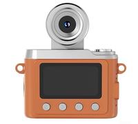 Retro Style CCD Mini Digital Camera With Flip Selfie Feature And IPS Display, 1080P HD Recording, Lightweight And Portable For Campus Photography(Brown)