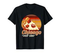 Retro Style Chi Town Home Windy City Chicago Deep Dish Pizza T-Shirt
