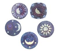Retro Style Dimensional Walkway Path Stone, Outdoor Patio Décor for Pond Area/Lawn/Flower Bed, Set of 5