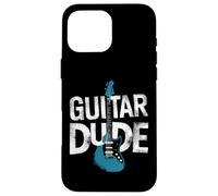 Retro Style Guitar Dude Music Phrase Case for iPhone 16 Pro Max