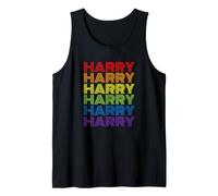Retro Style Harry Rainbow Name Tank Top