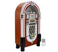 Retro Style Illuminated Jukebox Sound System Brown