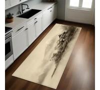 Retro Style Kitchen Rug Japanese-style snow mountain architecture Non-Slip Anti-Fatigue Mat 40 x 120 cm Washable Kitchen Floor Mat, Standing Mat for Home or Office