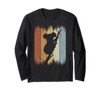 Retro Style Koala Silhouette Casual Climbing Marsupial Long Sleeve T-Shirt